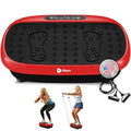 Lifepro HexaPlate Lite Vibration Plate Exercise Machine — Magnetic Acupoints, 99 Speeds & 10 Presets Vibration Platform Machine with Resistance Bands — Vibrating Plate for Lymphatic Drainage & Toning - color: Red