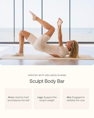 BetterMe Sculpt Body Bar – Weighted Exercise Bar for Strength Training – Home Gym Workout Barbell for Squats, Deadlifts, Curls & Full Body Workouts - color: Mocha