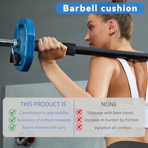 Yardwe 3pcs Detachable Anti-Slip Pull-up Handle Grip Sleeves Protective Pads for Doorway Horizontal Bars Dumbbells Barbells, Black - color: Black