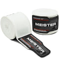 Meister Adult 180" Semi-Elastic Hand Wraps for MMA & Boxing (Pair) - color: White
