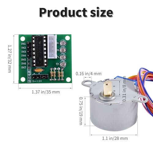 28BYJ48 DC 5V Stepper Motor + Driver Board, 4 Phase 5 Wire | Micro Reducer Stepper Motor Kit, 28BYJ48 with ULN2003 Driver, Speed Reduction Stepping Motor for Wireless Camera, DIY - size: 1pcs 28BYJ-48