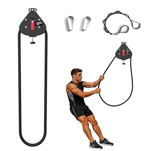 Endless Rope Trainer, Portable Pulley System with Adjustable Resistance | Home Gym Suspension Infinity Rope with 14 FT Closed-Loop, for Grip, Arms, Back, Body Coordination Exercises