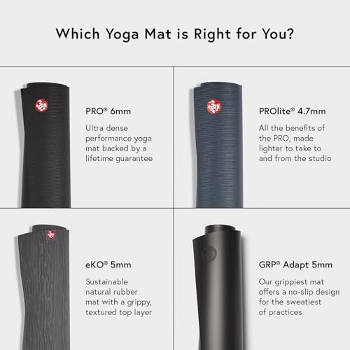 Manduka PRO Yoga Mat - 6mm | Lifetime Durability | Hygienic Construction | Premium Studio Quality | Teacher Approved - color: Black, size: 85" x 26"