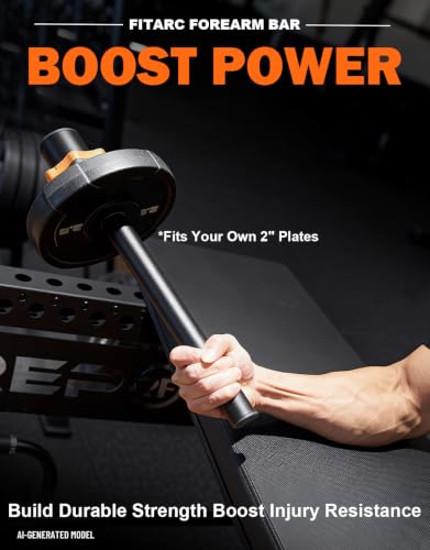 Fitarc Forearm Wrist Strengthener Grip Strength Trainer - color: 1" Forearm Bar