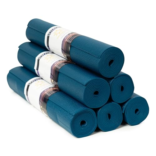 Voyage 5mm Studio Yoga Mats, 6 Pack, 72x24in - color: Oceanside