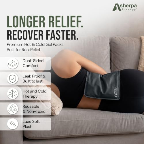 Medium Flexible Gel Ice Packs Reusable - Hot and Cold Soft Ice Packs for Injuries Reusable for Ankle, Arm, Foot, Leg, Back Pain Relief - 8" x 12" - Grey - size: Medium, style: Grey