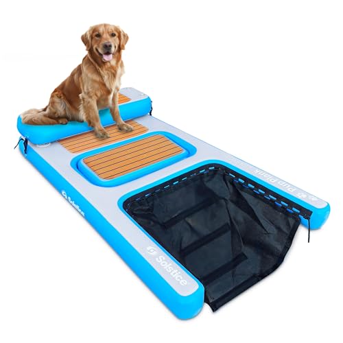 SOLSTICE Inflatable Pup Plank, Dog Water Ramp for Boats & Docks, Boost Step - size: Lounge (250 lbs)