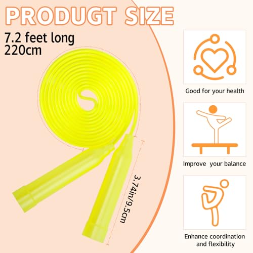 30 Pcs Kids Jump Rope,Colorful Jump Ropes for Kids,7.2 Feet Plastic Jump Ropes,Adjustable Skipping Rope,Jumping Ropes for Party Favors,Birthday Gifts,Indoor Outdoor Activity - color: Yellow