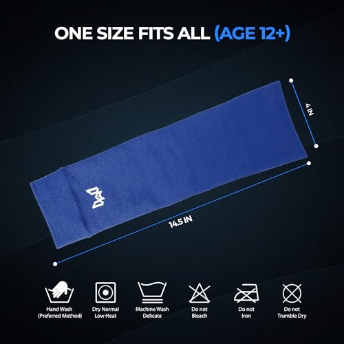 MediCaptain Pre Cut Soccer Sock Sleeves, Companion for Soccer Grip Socks, Securely Holds Shin Guards, Compression Leg Warmer - color: Navy