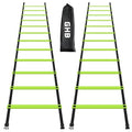 GHB Pro Agility Ladder Agility Training Ladder Speed 12 Rung 20ft with Carrying Bag - color: Green-2 Pack