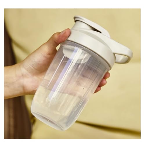 CHNLML Protein Shaker Bottle 400ML/16Oz w. Shaker Ball for Protein Shake, Shaker Bottle with Mixing Ball, Leak-Proof, BPA-Free, for Gym, Workout, Juice Mixer (Grey/Clear, 16Oz-400ML-1Bottle) - color: Grey/Clear, size: 16 Ounces