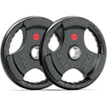 XDDIAS Rubber Weight Plates for Barbell, 2-Inch Olympic Grip Plate for Strength Training, Weightlifting and Bodybuilding in Home & Gym, Solid Cast Iron Weight Plates Pair and Sets - color: 2X25LB