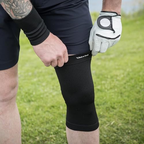 Back on Track Physio Knee Brace 4-Way Stretch 1107 with Welltex Technology, Black, Large - size: Large