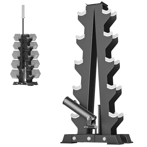 Hex Dumbbell Sets with Rack, 85-560lb Dumbbell Weight Set & Storage Rack | PAPABABE Dumbbell Set with Stand, Rubber Dumbbell Weight Set, Multiple Options Hand Weight for Strength Training - size: 16.5" (L) x 10.7" (W) x 39.57" (H)