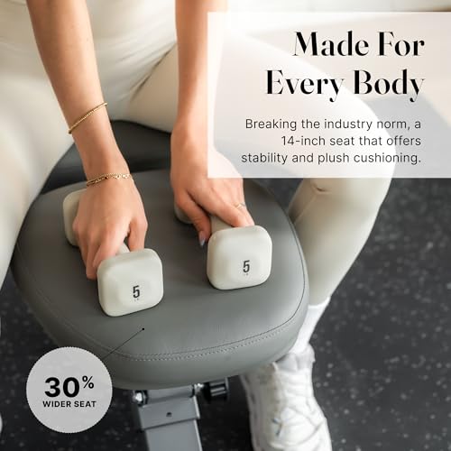 WeGym Fitness Bench, Adjustable, Collapsible, Comfortable, and Luxurious Home Gym Bench for Strength Training - color: Grey