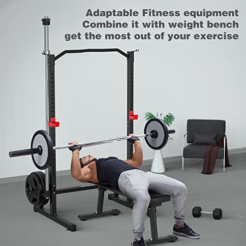 Power Cage Height Adjustable Squat Rack Home Gym Power Tower Multi-Function Pull Up Station Strength Training Squat Stand Barbell Rack - style: Power Cage