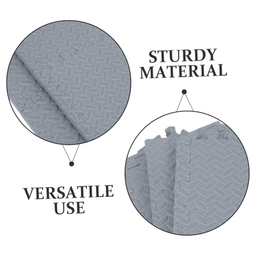 SOLUSTRE 4pcs Interlocking Exercise Mat Soft Cushioned Floor Padding for Home Gym Shock-Absorbing Floor Tiles Scratch-Resistant Padding for Workout Equipment and Appliances