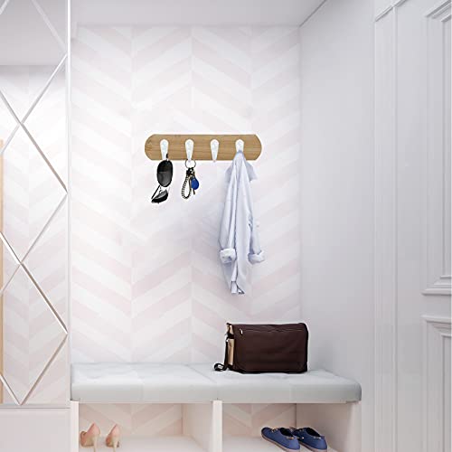 IBosins 15PCS Coat Hooks Wall Mounted Single Prong Robe Hook for Hanging Towel Hooks with 30 Screws for Bags, Hat, Cap, Scarf, Cup (White) - color: White