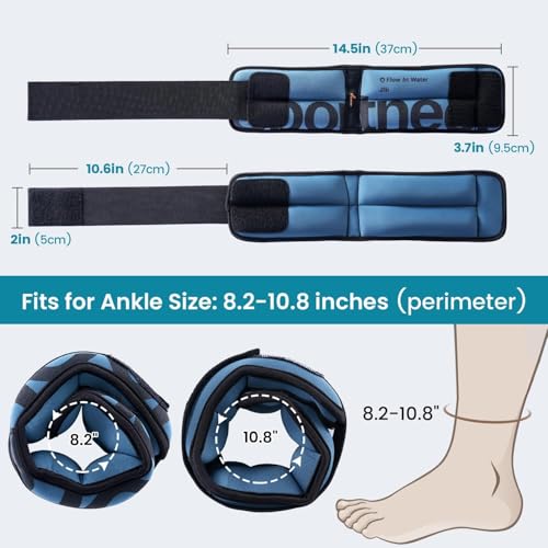 Sportneer Aquatic Exercise Equipment Water Aerobics Combo Set Includes High Density Water Weights Dumbbell Aqua Belt Water Ankle Weights for Pool Exercise Aquatic Therapy Pool Fitness Water Exercise - color: Aqua Blue, style: Aqua Fitness Set with 2lb Ank