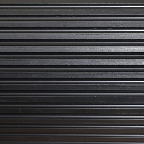 ClimaTex Indoor/Outdoor Rubber Scraper Mat, 36 in. x 1﻿0 ft., Black - size: 36"L x 36"W x 0.1"Th