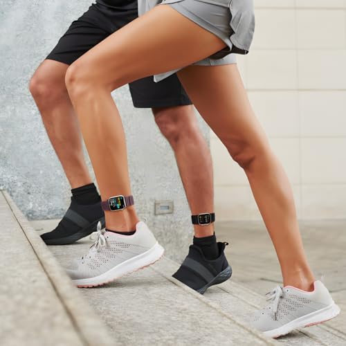 Arm/Ankle Band Compatible with Apple Watch 38mm 40mm 41mm 42mm 44mm 45mm 46mm 49mm for Women Men, Adjustable and Breathable Nylon Armband/Ankle Strap for iWatch SE3 2 1 Ultra Ultra2 Ultra3 Series 11 10 9 8 7 6 5 4 3 2 1 - color: Standard (SmokePurple), si