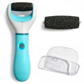 Electric Foot Callus Remover for Feet, 3 Speeds Up to 2800 RPM | Foot Sander & Hard Skin Remover, Replaceable Roller, Dust Cap, Pedicure Tools for Feet Care, Anti-Slip Ergonomic Grip - color: Blue and White Callus Remover