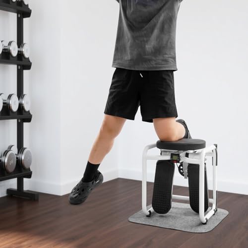 Mini Twist Stepper Multi-Function Stepper Fitness Machine with Seat | Step Machine with Resistance Bands, Fitness Exercise Waist Twist Machine for Full Body Workout