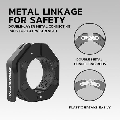 Quick Release Olympic Barbell Collars 2" (Pair) - Non-Slip Weightlifting Barbell Clips for Secure Powerlifting, Home & Gym - High-Strength Metal Bar Clamps Magnetic - style: MAG BLACK