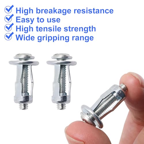 20pcs Hollow Wall Anchors for Thin Walls Heavy Duty, M4 x 4/5" - size: M4 x 20mm