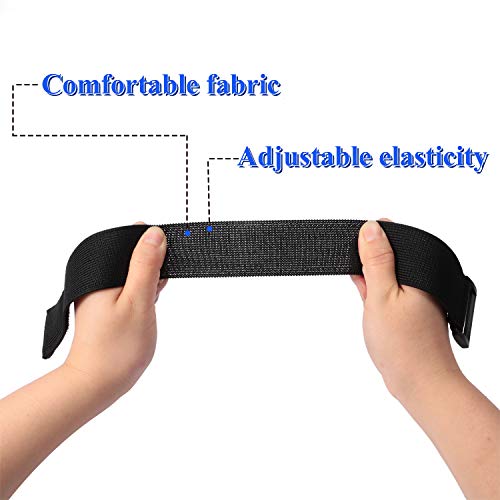 Gejoy 6 Pieces Bicycle Pant Leg Straps Adjustable Elastic Cycling Ankle Safety Band Riding Fishing Ankle Pant Flexible Leg Strap for Riding Climbing Fishing Outdoor Sports Activities, Black