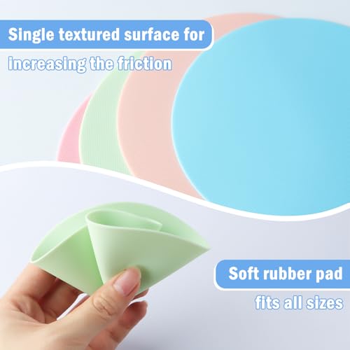 Aixoom Rubber Jar Opener Pads Set of 4, Non-Slip Gripper Pads for Jars | Light Color Design, For Seniors & Weak Hands, Heat-Resistant Trivet, Kitchen Coaster & Jar Lid Grip(Circle, Light Color) - size: Circle, Light color