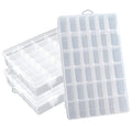 Plastic Organizer Container Box 36 Compartments Jewelry Storage Box with Adjustable Dividers (3 Pack) - color: 3 Pack