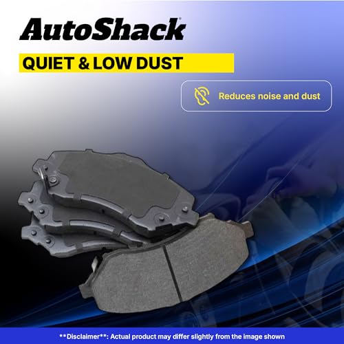 AutoShack Rear Ceramic Brake Pad Set for Ford, Focus 2012-2018 EcoSport 2018-2022 C-Max 2013-2018, FWD AWD L3 1.0L L4 2.0L - style: Ceramic Brake Pad