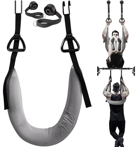 Hanging Ab Straps with Door Anchor & Pull up bar Hook, Abs Pecs Biceps Core Workout Sling, Full Body Support System for Home Gym