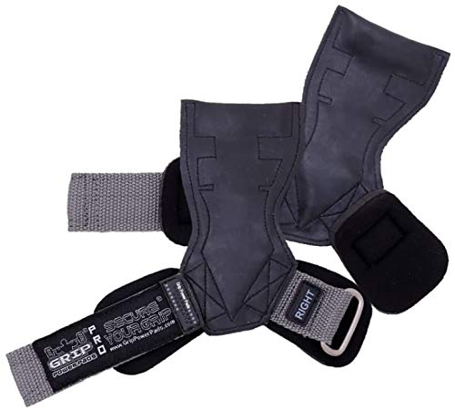 Lifting Grips PRO Weight Gloves Heavy Duty Barbell Gymnastics Straps Alternative to Power Hooks Deadlifts Adjustable Neoprene Padded Wrist Wrap - color: GrStRb, size: Small 5.0"-6.40" Wrist Size