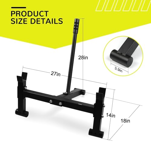 Deadlift Barbell Jack Stand，Anti-Slip Handle Deadlift Stand Home Gym Deadlift Exercises Heavy Duty Barbell Weight Changer Weight Training Equipment, 600lb Capacity(with Slip-Proof Glove)