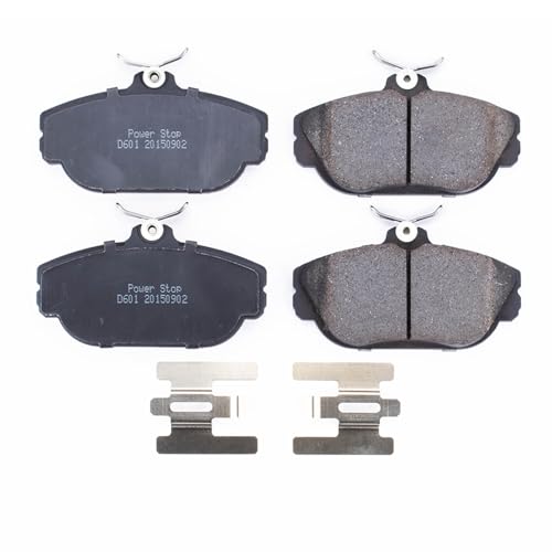 PowerStop Front Brake Pads for Ford Taurus 1993-02 |Windstar 1995-98 |Lincoln Continental 1993-94 |Mercury Sable 1994-00 - Z17 Ceramic Brake Pads with Installation Hardware, 17-601 - style: 17-601