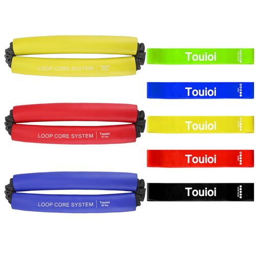 Hip and Core Resistance Loop Bands for Glute Workouts and Stretching | Resistance loop system designed for hip, core, and glute stretching, fitness, and workout routines - color: 3pcs Set and 5 mini Resistance Bands