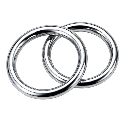 ZooBoo 2pcs Wing Chun Stainless Weighted Steel Training Rings | Pair Of Stainless Steel Rings, Yeung Sau Training, Sticky Hands Practice, Wing Chun, Wing Tsun, Siu Lim Tao, Grip Strength - size: Diameter 9.5 CM (3.74 inches)