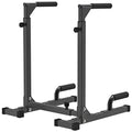SELEWARE Heavy Duty Dip Bar, Adjustable Width & Height Dip Station Home Gym Fitness Equipment, 800lbs Capacity, Multifunctional Strength Training Dip Stand with Push Up Bar for Tricep Dips, L-Sits - color: Black