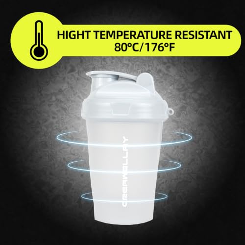 2 Pack Shaker Bottles for Protein Mixes, 17 oz Small Protein Shaker Bottle with Handle, Gym Shaker Cups with Blending Ball for Pre Workout, BPA-Free & Dishwasher Safe(Black, White) - color: White,Black
