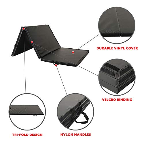 Sunny Health & Fitness Durable Multi-Use Floor Mats for Home, Gym & Play | Exercise Floor Mat, Cushioned Support, Connect Multiple Mats, Easy-Clean Surface, Home Gym, Playroom, Floor Protection - style: 6 FT x 3 FT