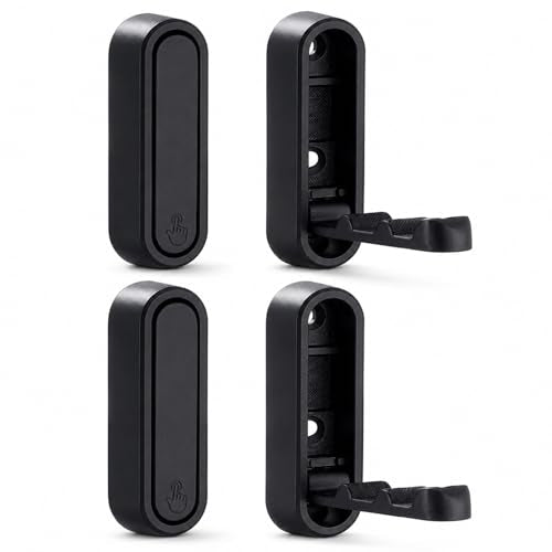 Folding Wall Hooks Black, 4 Pack Heavy Duty Zinc Alloy Folding Coat Hooks, Foldable Wall Hook for Hanging Clothes, Bags, Hats, Towels, Keys (Black, 4 Pack) - color: Black, size: 4 Pack