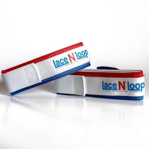 Lace N Loop Straps (Pair) - Lace-Up Boxing Glove Converter - color: Patriotic