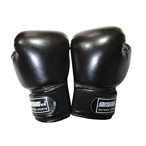 Kids Boxing Gloves: Toddler Boxing Training Gloves for Boys Ages 3-8 PU Leather Punching Bag Mitts for Kickboxing Muay Thai, Sparring Equipment for Children Beginner, Black