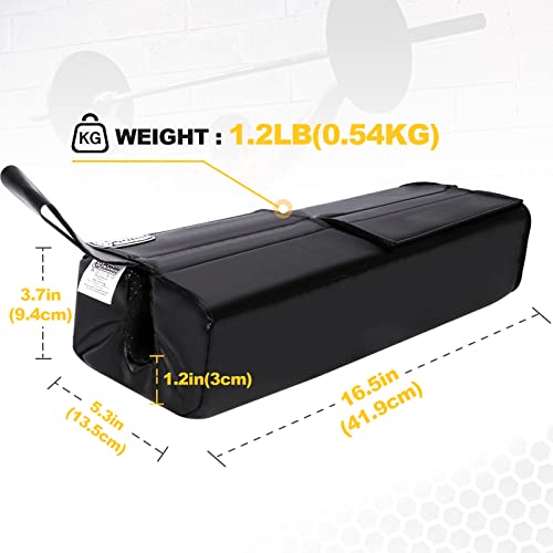 POWER GUIDANCE Square Hip Thrust Pad Barbell Squat Pad Protective Pad for Barbell Bench Press, Barbell Hip Thrusts, Weight Lifting, Squats, Lunges - Fit Standard and Olympic Bars - color: Black