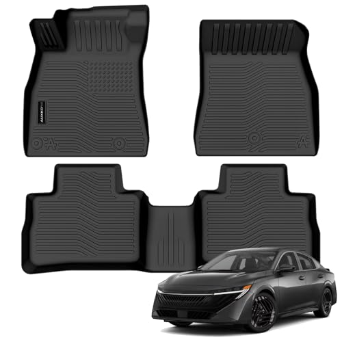 Auxko All Weather Floor Mats for 2026 Nissan Sentra TPE Rubber Liners Accessories for 2026 Nissan Sentra Odorless Anti-Slip Floor Mats Black - size: 2) sentra|2026|floor mats