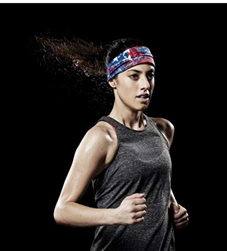 Halo Headband Bandit - 4" Wide Pullover Sweatband Running Headband Men Women Absorbent Soft Comfortable.Channels Sweat Out of Your Eyes Keeps Hair in Place No-Slip - color: Stargazer