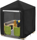 Outdoor Playhouse Cover for Outsunny Outdoor Kids Playhouse,Waterproof Kids Outside Play house Cover Outdoor Play Houses Covers for Kids - 45"L×50"W×54"H, Black - size: 50"L×45"W×54"H
