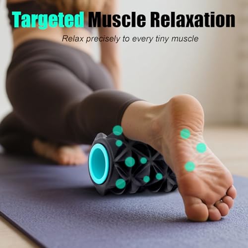 5 Pack Back Roller- Yoga Wheel for Back Pain Reliefn & Stretching, Back Wheel for Deep Tissue Massage, Foam Roller for Physical Therapy & Exercise | Blue - color: Blue and Black